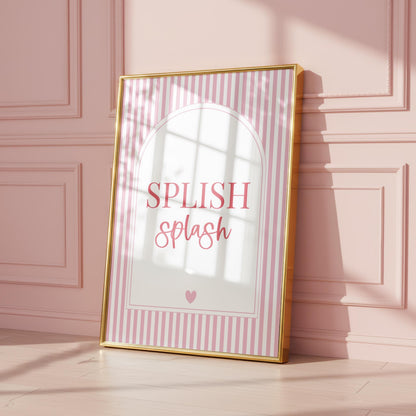 Set of 6 Pink Bathroom Prints | Digital Bundle | Bathroom Print | Digital Download