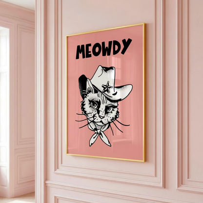 Meowdy - Cat Lover Print - Home Print