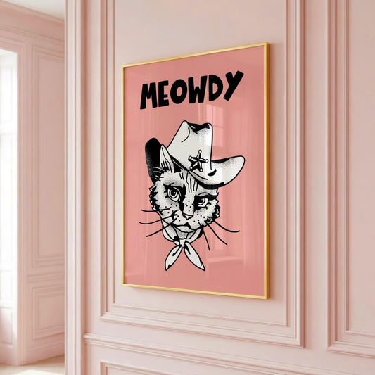 Meowdy - Cat Lover Print - Home Print