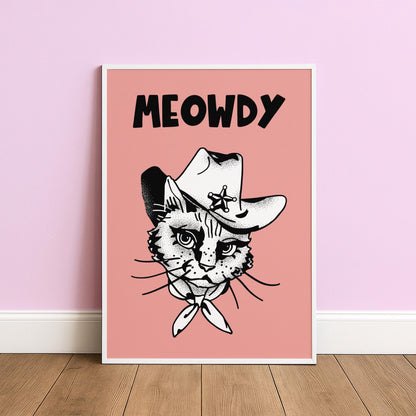 Meowdy - Cat Lover Print - Home Print