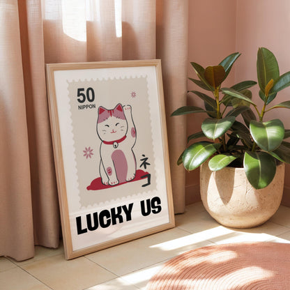 Lucky Us - Cat Lover Print - Home Print