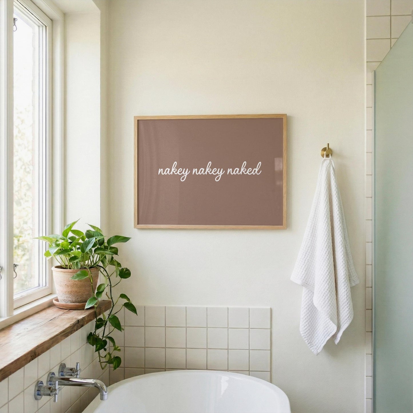 nakey nakey naked | Neutral Home Decor | Minimalist Print | Digital Download