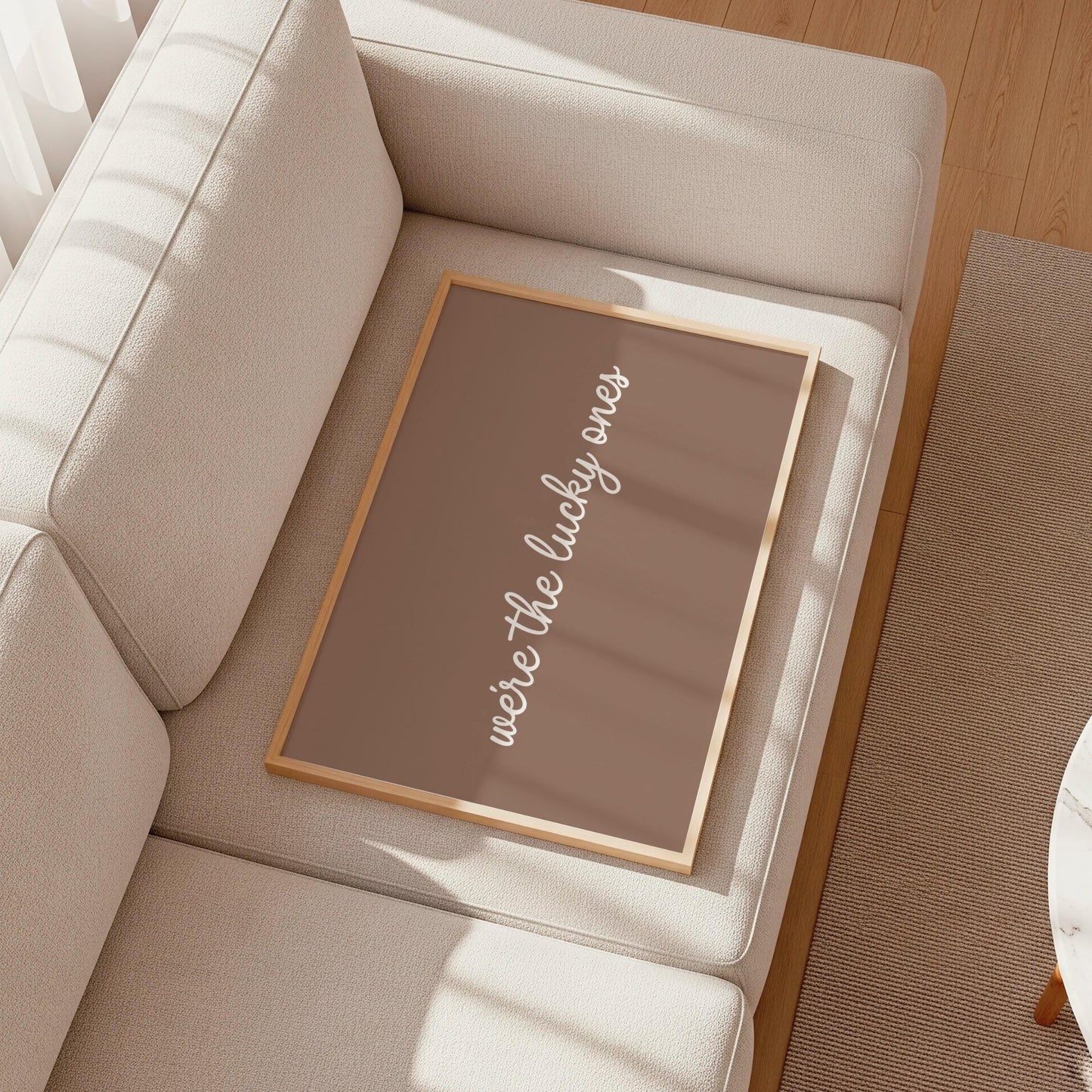 We're the Lucky Ones | Neutral Home Decor | Minimalist Print | Digital Download