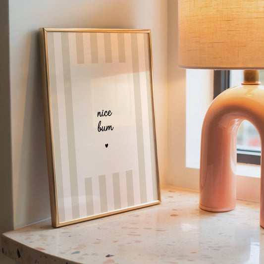 Nice Bum | Neutral Home Decor | Minimalist Print | Digital Download