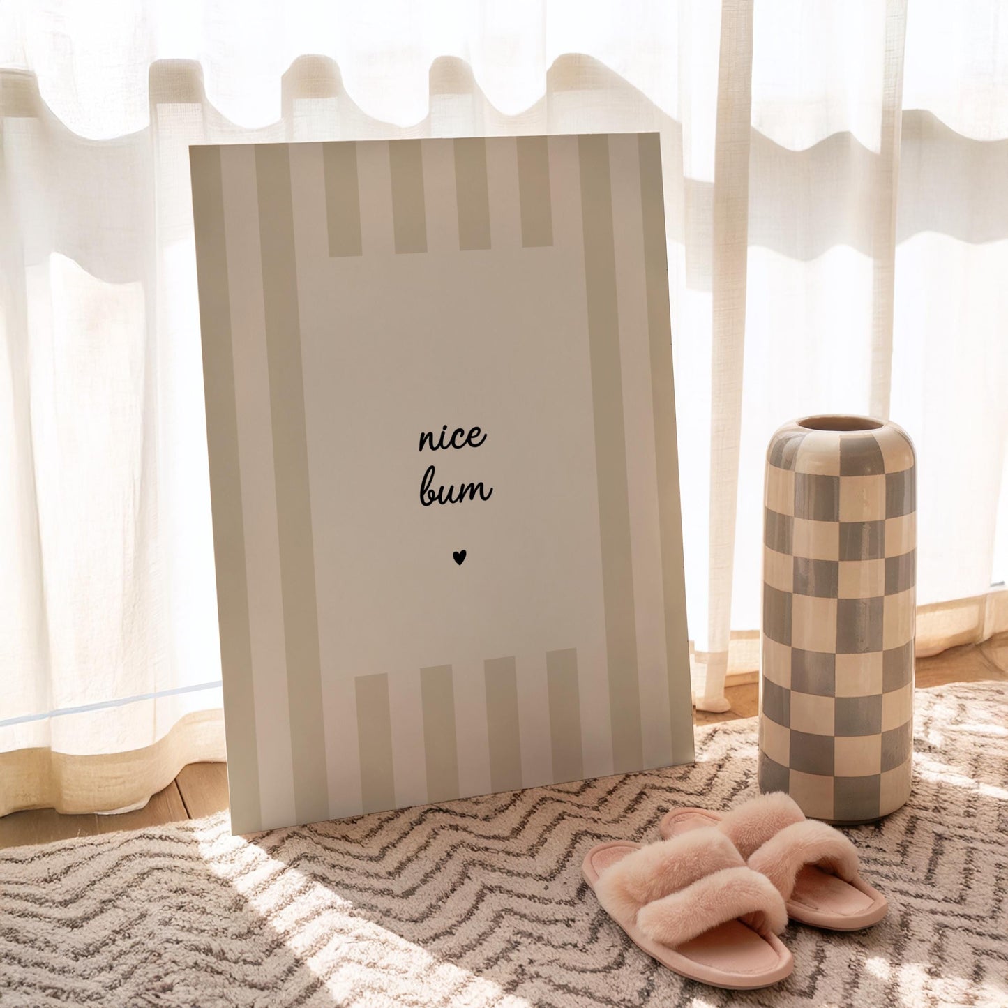 Nice Bum | Neutral Home Decor | Minimalist Print | Digital Download