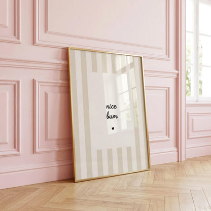 Nice Bum | Neutral Home Decor | Minimalist Print | Digital Download