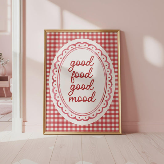 Good Food Good Mood | Kitchen Print | Home Print