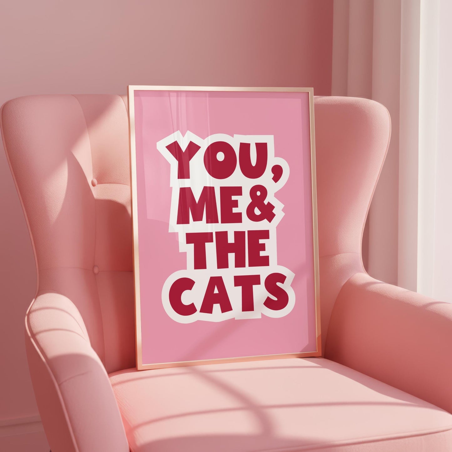 You, Me & The Cats | Quirky Print | Digital Download