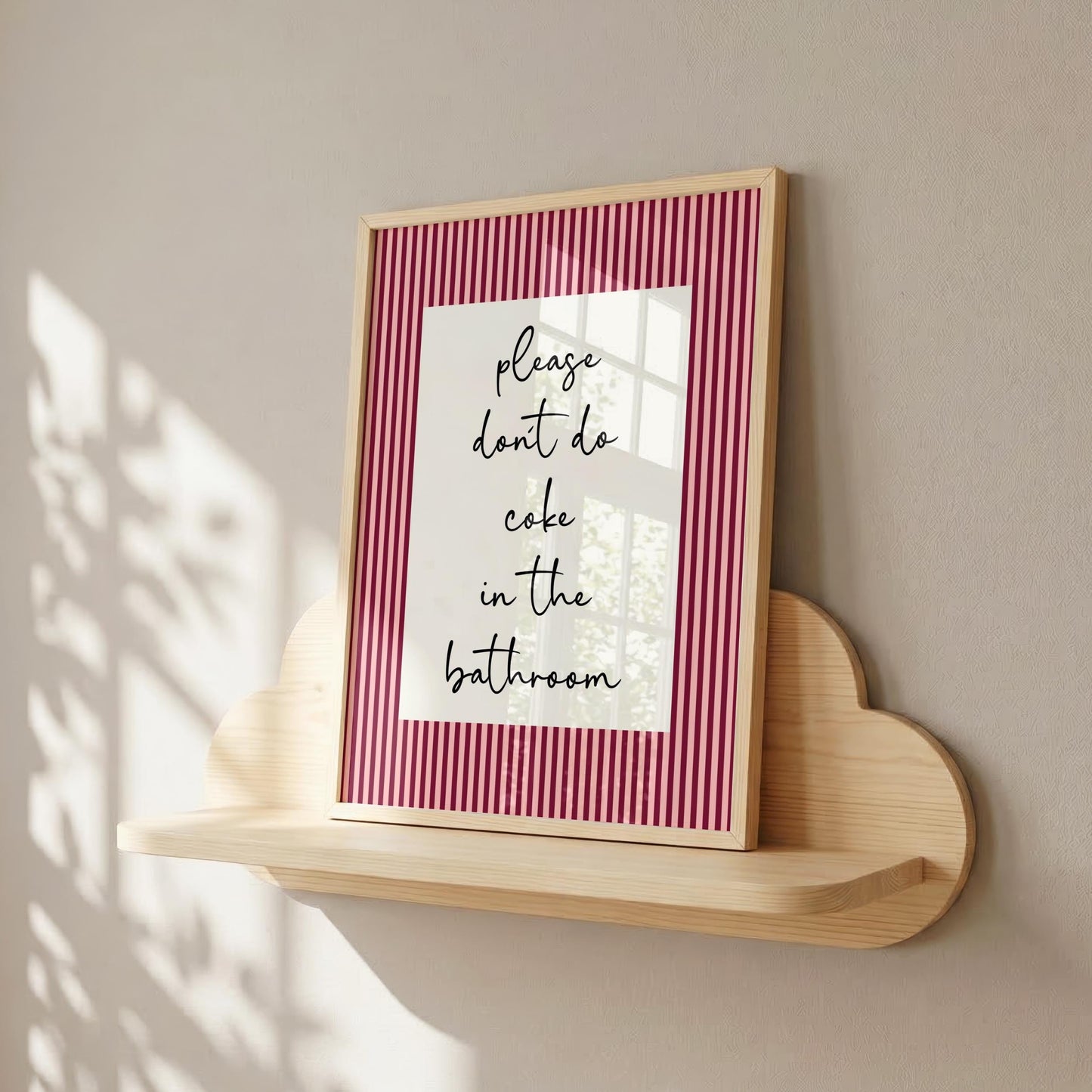 Please Don't do Coke in the Bathroom | Sweary Print | Home Print | Digital Download