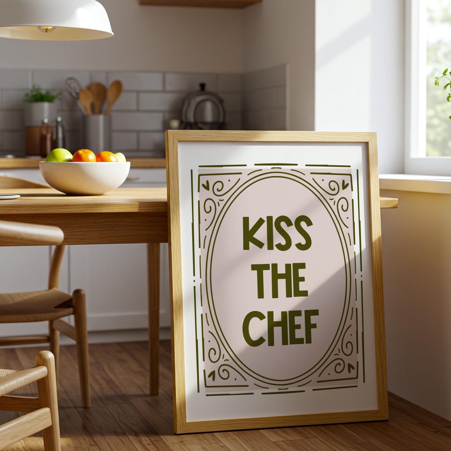 Kiss the Chef | Kitchen Print | Digital Download