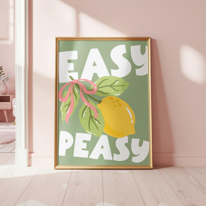Easy Peasy | Kitchen Print | Digital Download