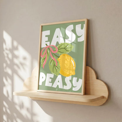 Easy Peasy | Kitchen Print | Digital Download