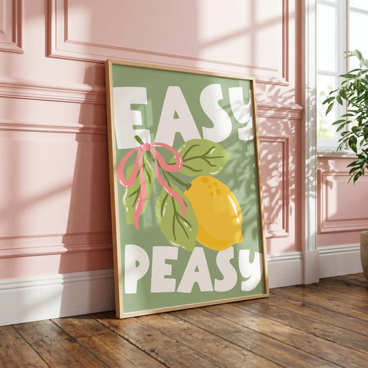 Easy Peasy | Kitchen Print | Digital Download