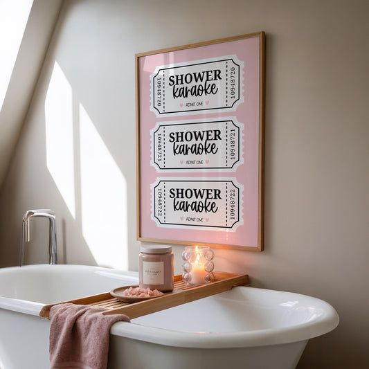 Shower Karaoke | Bathroom Print | Digital Download