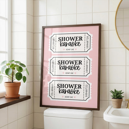 Shower Karaoke | Bathroom Print | Digital Download