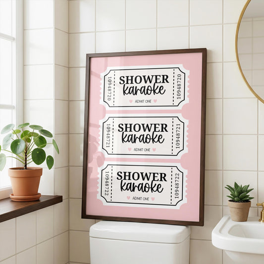 Shower Karaoke | Bathroom Print | Digital Download