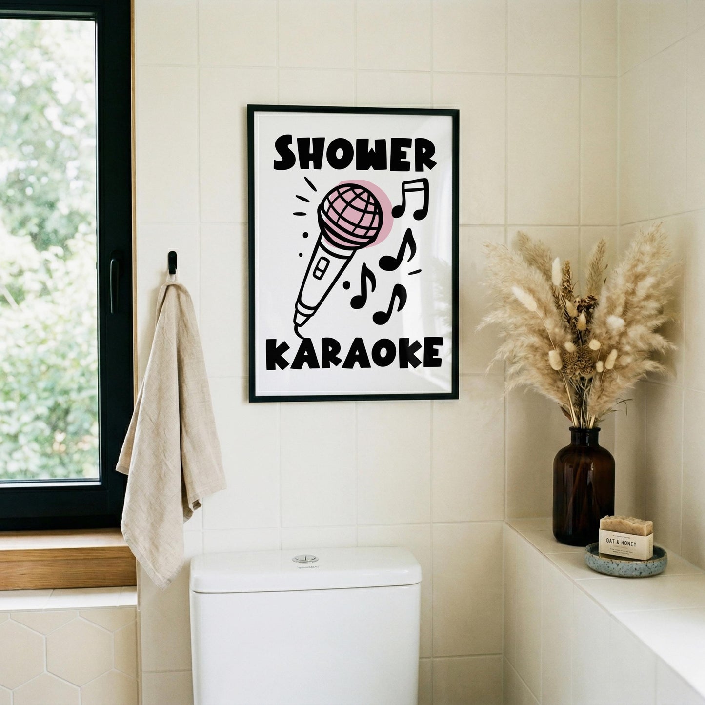 Funky Shower Karaoke | Bathroom Print | Digital Download