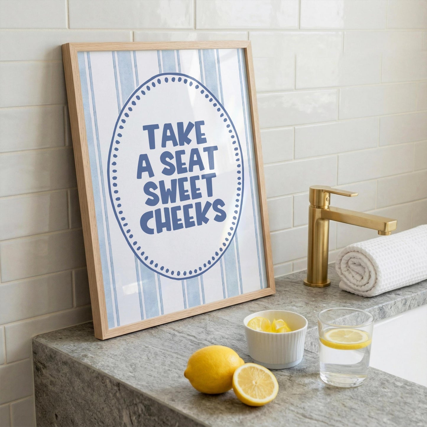 Take a Seat, Sweet Cheeks | Bathroom Print | Digital Download