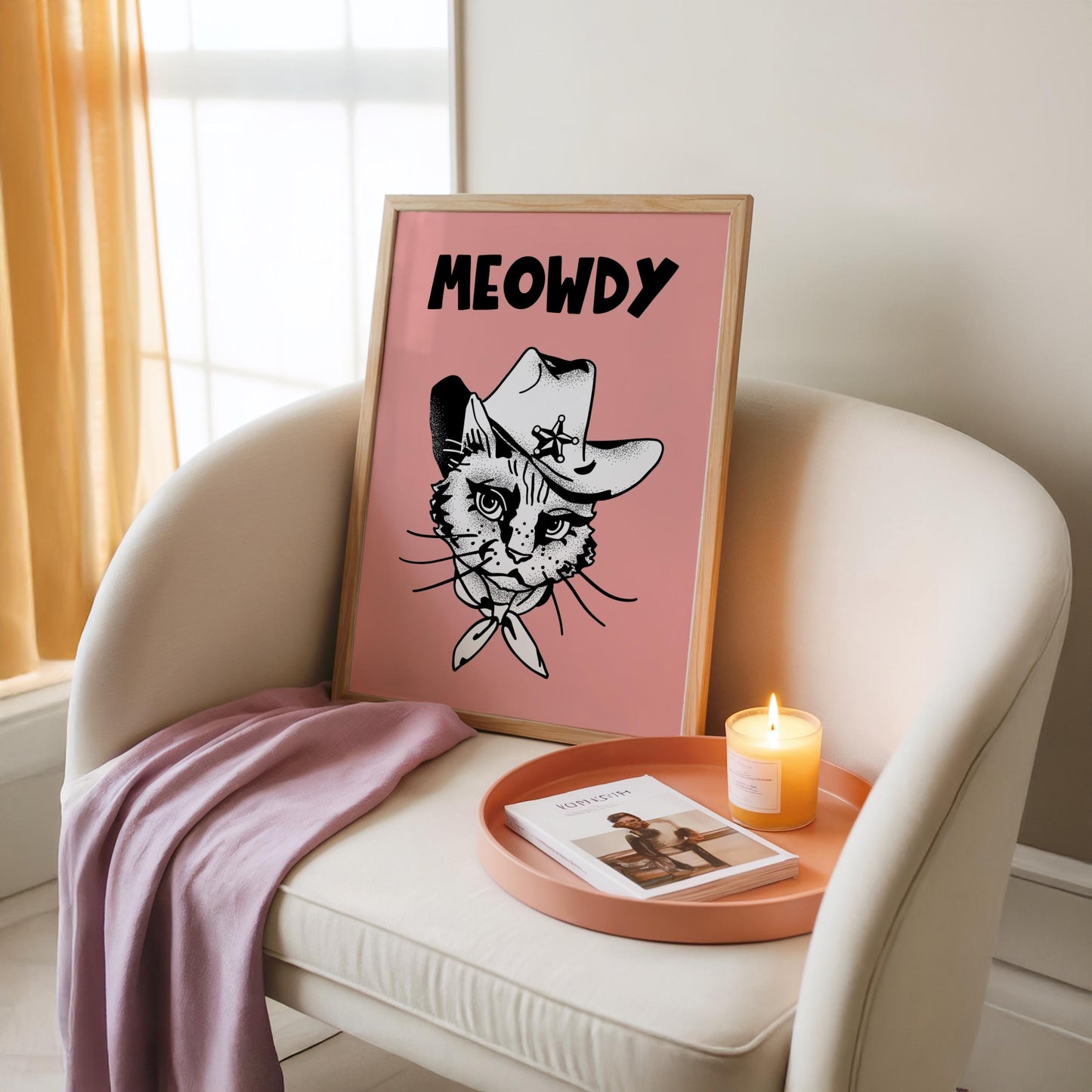 Meowdy - Cat Lover Print - Home Print