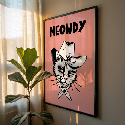 Meowdy - Cat Lover Print - Digital Download