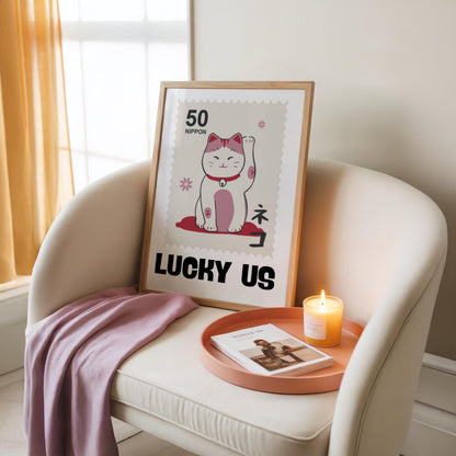 Lucky Us - Cat Lover Print - Home Print