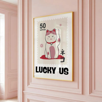 Lucky Us - Cat Lover Print - Digital Download