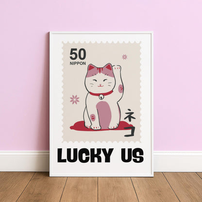 Lucky Us - Cat Lover Print - Home Print