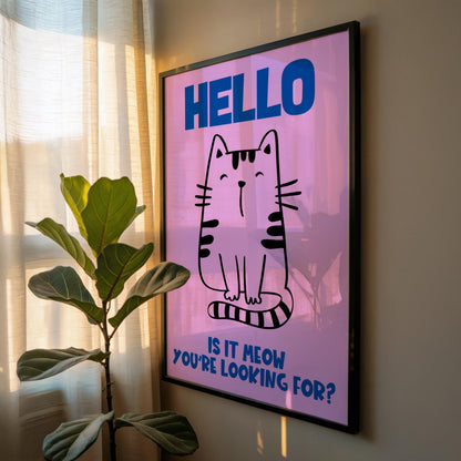 HELLO - Cat Lover Print - Home Print