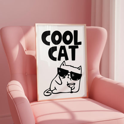 Cool Cat - Cat Lover Print - Digital Download