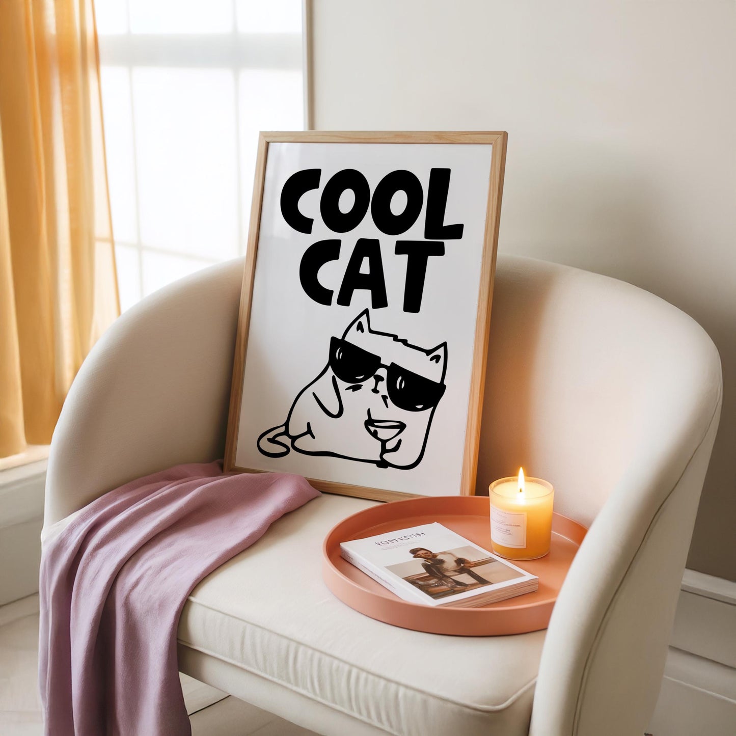 Cool Cat - Cat Lover Print - Digital Download