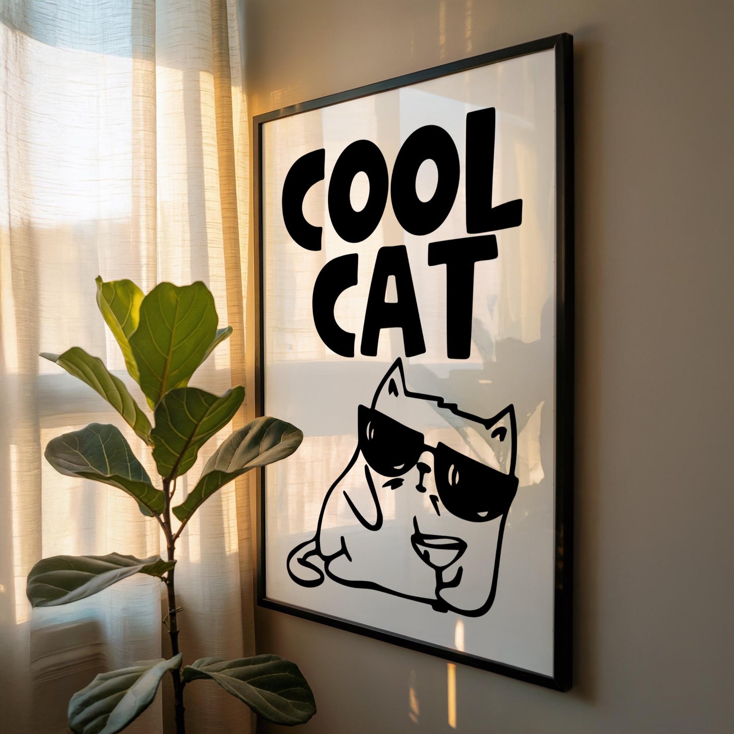 Cool Cat - Cat Lover Print - Home Print