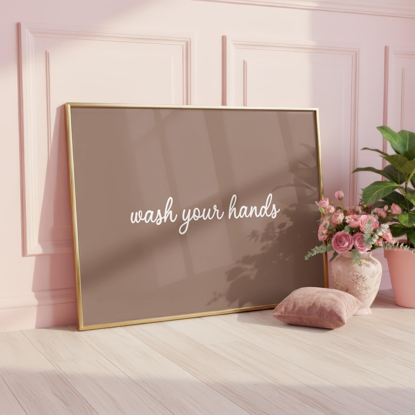 Wash Your Hands | Neutral Home Decor | Minimalist Print | Digital Download