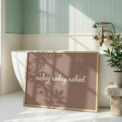 nakey nakey naked | Neutral Home Decor | Minimalist Print | Digital Download
