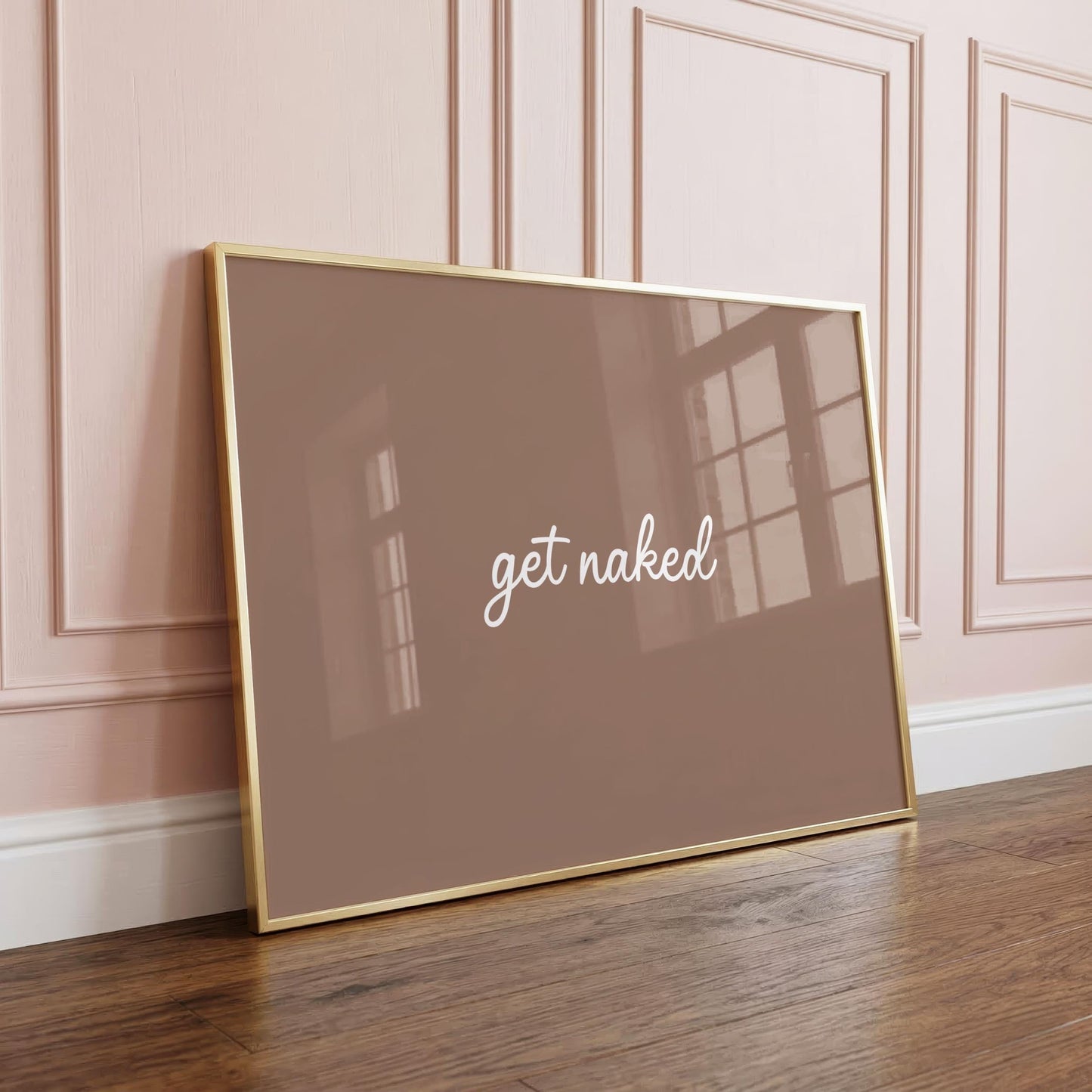 Get Naked | Neutral Home Decor | Minimalist Print | Digital Download