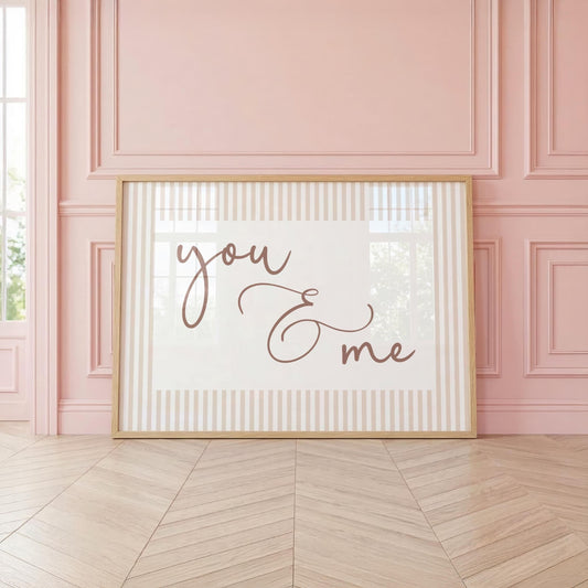 You & Me | Neutral Home Decor | Minimalist Print | Digital Download