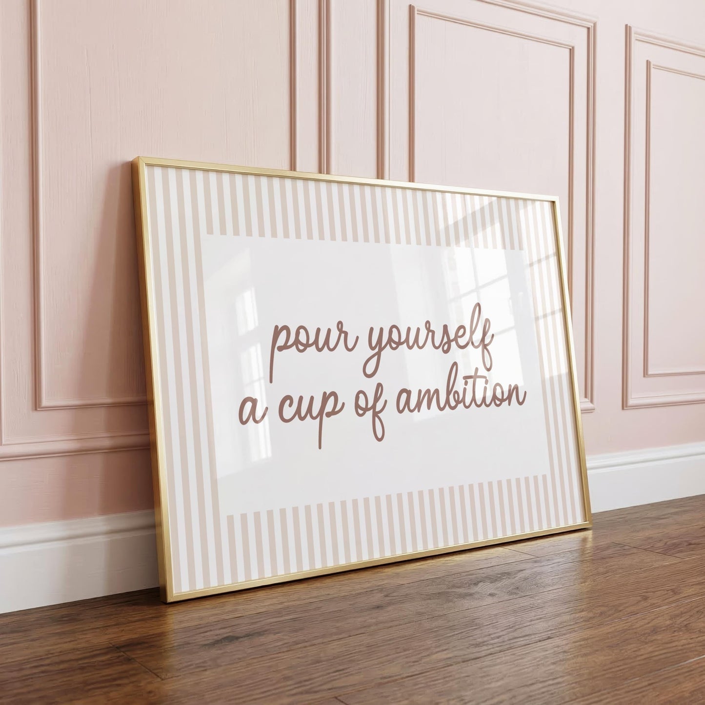 Cup of Ambition | Neutral Home Decor | Minimalist Print