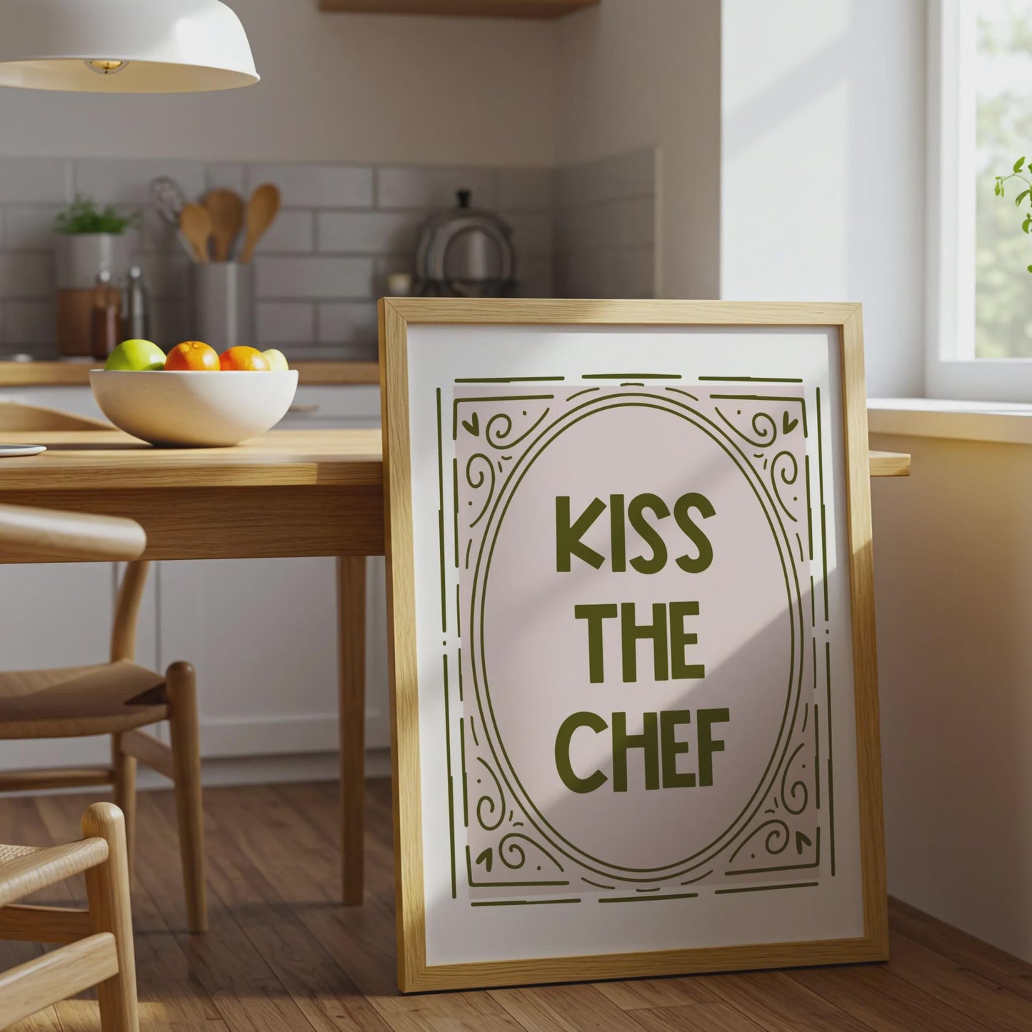Kiss The Chef | Kitchen Print | Home Print