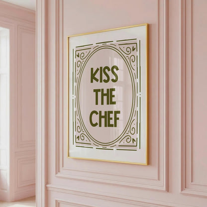 Kiss The Chef | Kitchen Print | Home Print