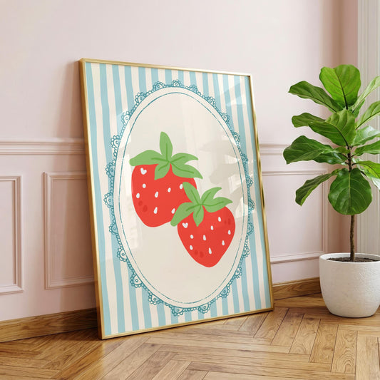 Strawberries | Kitchen Print | Home Print