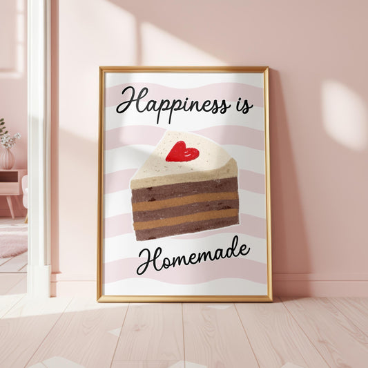 Happiness is Homemade | Kitchen Print | Home Print